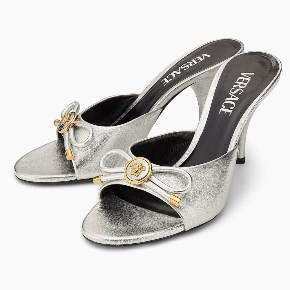 Versace
85MM Leather Mule Heels - Picture 3 of 13